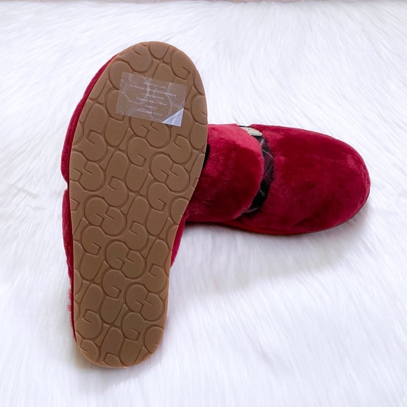 UGG Women’s Dalla Plaid Slippers In Ribbon Red - Picture 5 of 6